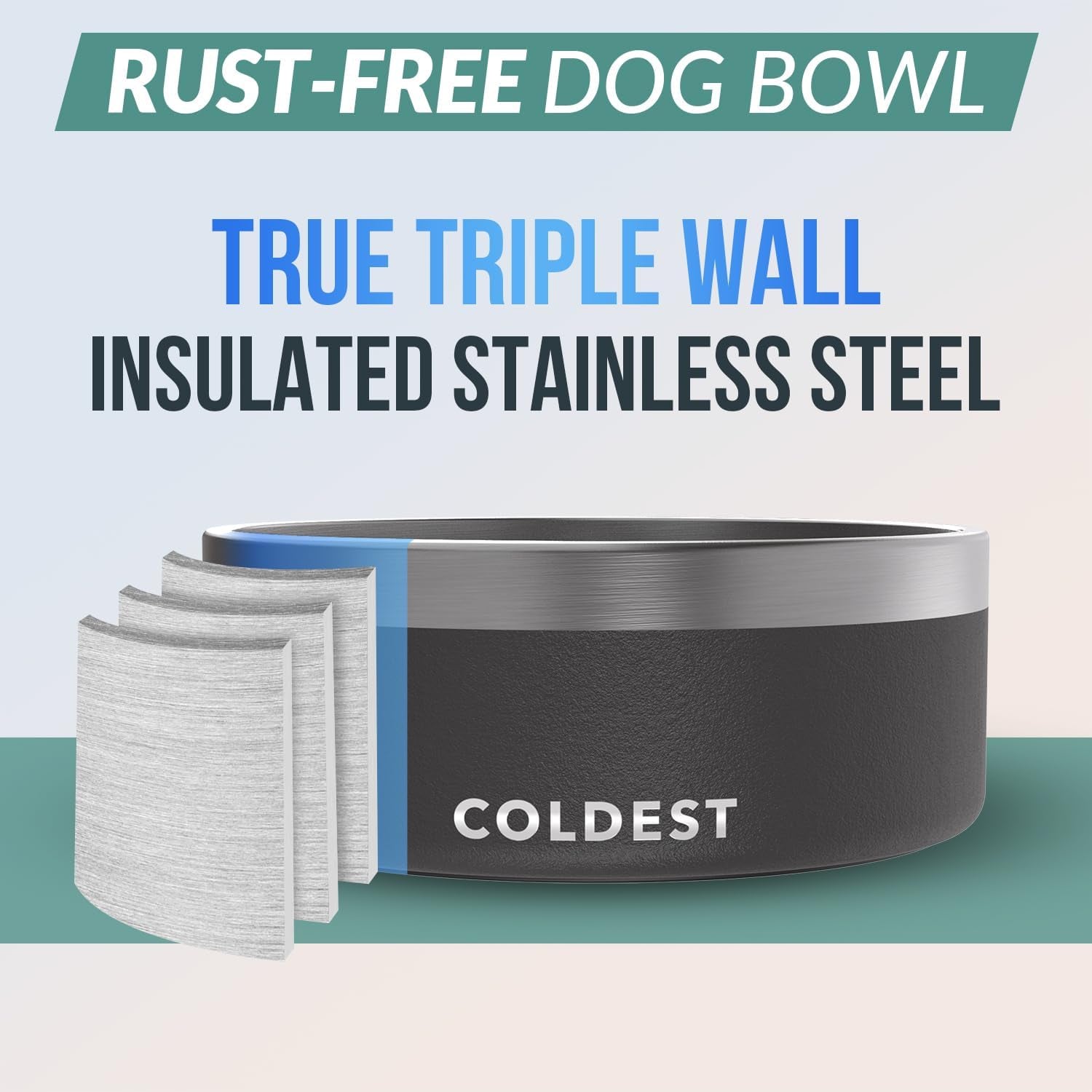 Coldest Dog Bowl Stainless Steel