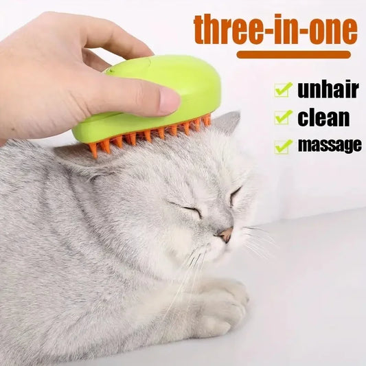 Cat Dog Steamy Brush Steam Brush Electric Sprayer for Massage Pet Grooming tool Shedding 3 in 1 Electric Sprays Massage Combs