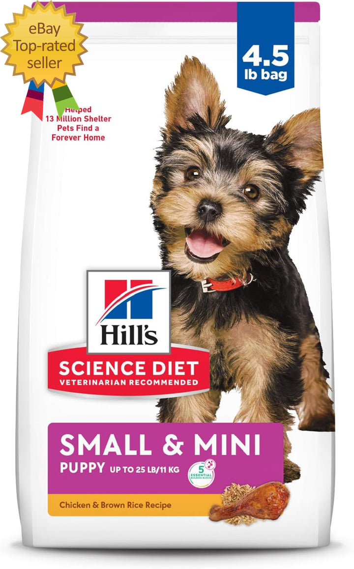 Small & Mini Chicken Meal & Brown Rice Recipe Dry Dog Food 4.5 Lbs.