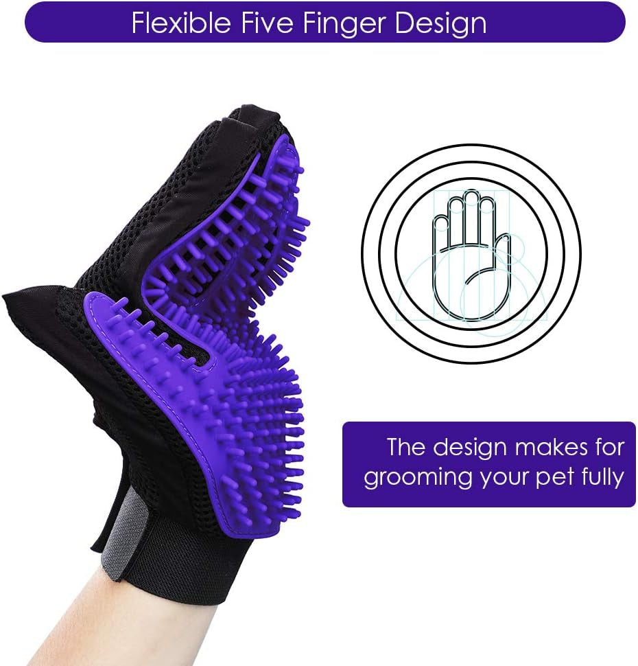 Pet Grooming Glove for Dogs and Cats
