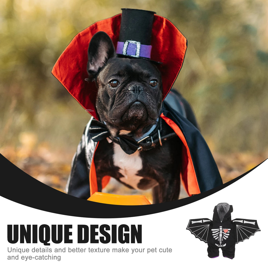Puppy Bat Cosplay Outfits Pet Costume Small Dog Clothes Halloween Costumes Black Polyester