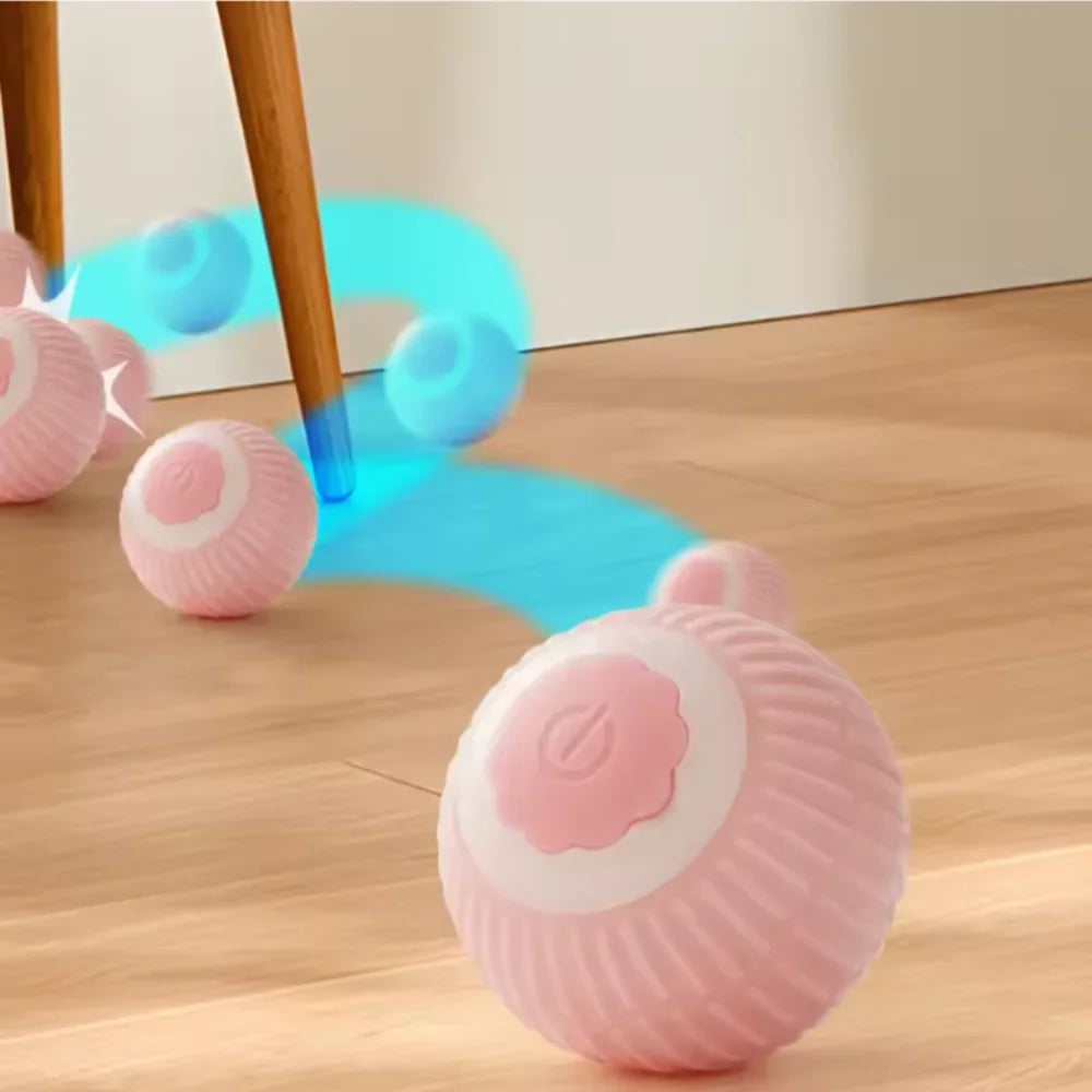 Electric Cat Ball Toys Automatic Rolling Smart Cat Toys Interactive for Cats Training Self-moving Kitten Toys for Indoor Playing