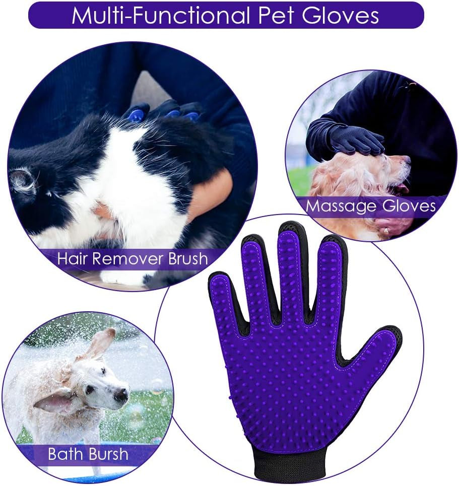 Pet Grooming Glove for Dogs and Cats