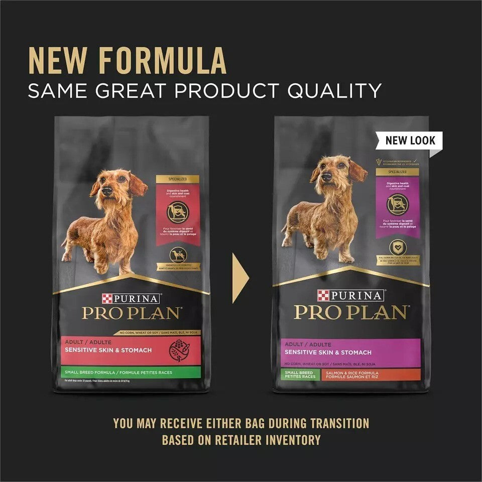 Purina Pro Plan Sensitive Skin and Stomach Adult Dog Food Small Breed Salmon And
